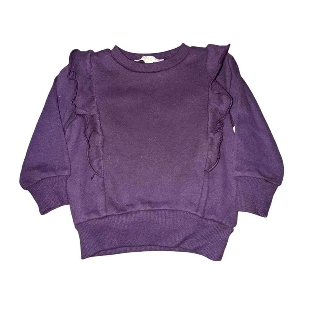 Chelsea & Violet Purple Ruffle Sweatshirt